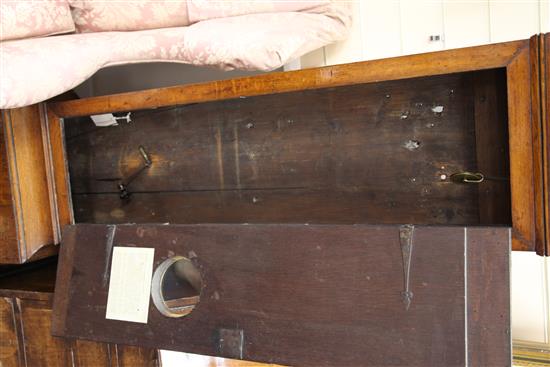 John Hocker of Reading. A George II oak eight day longcase clock, 6ft 10in.